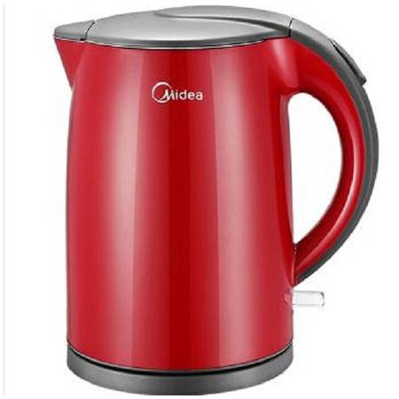 美的 midea 不銹鋼電熱水壺 1.5l容量 無縫一體內(nèi)膽 雙層防燙燒水
