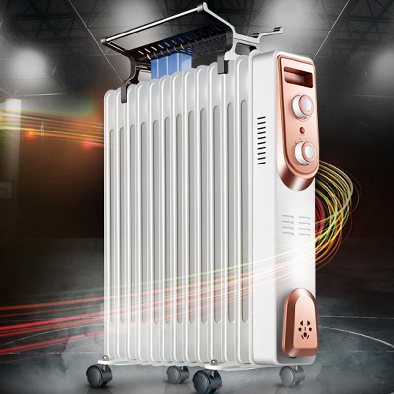 斯寶路 容聲油丁取暖器 電熱式電暖器電暖氣片家用恒溫浴室電熱油丁取暖器送父母感恩節(jié)實用禮品 9片 黑色油丁